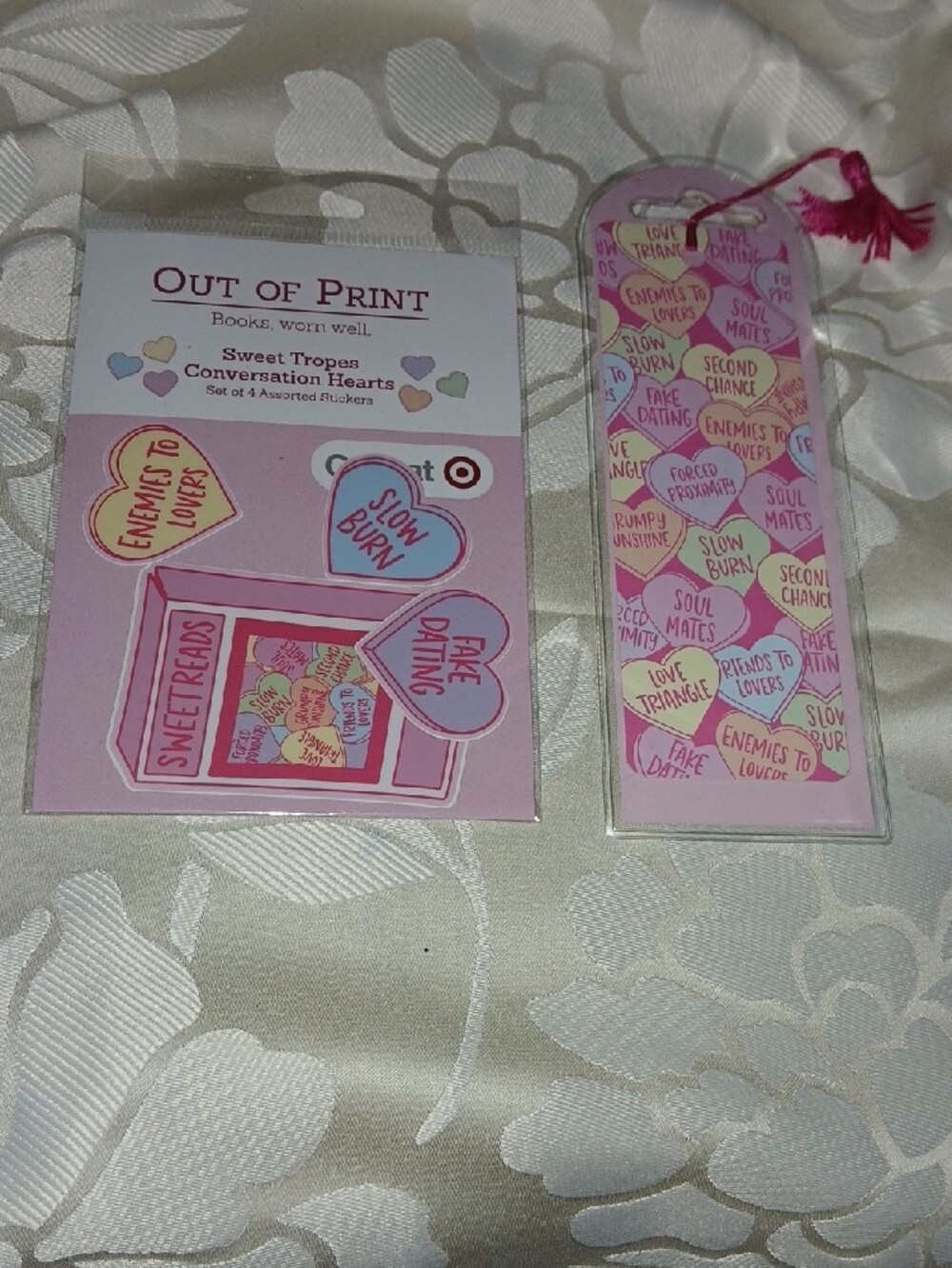 Out of Print Conversation Hearts Sticker Pack - Pink, Pastel